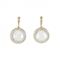 Bông tai thạch anh 750YG - Hàng hiệu Authentic