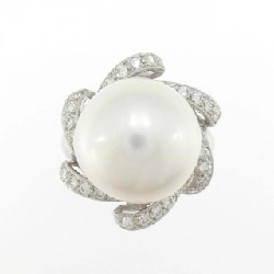 Nhẫn ngọc trai trắng K18WG 14.7mm - Hàng hiệu Authentic 852547