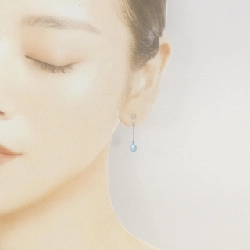 PT900 Blue Topaz Earrings - Hàng hiệu Authentic 870140