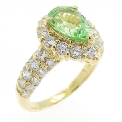 Nhẫn Garnet Xanh K18YG 1.55CT