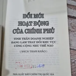 Sách tham khảo từ Hoa Kỳ : Đổi mới hoạt động của chính phủ Sách khổ lớn, xb 1997;  714906