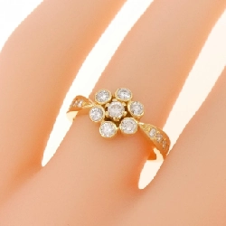 Nhẫn kim cương hoa K18YG 0.48CT 670910