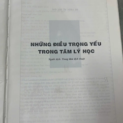 NHỮNG ĐIỀU TRỌNG YẾU TRONG TÂM LÝ HỌC 533769