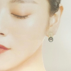 Bông tai ngọc trai đen K18YG 9.3mm - Hàng hiệu chính hãng 862865