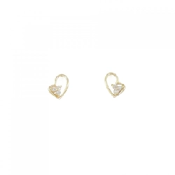 K18YG Bông tai kim cương hình trái tim - Hàng hiệu Chính hãng