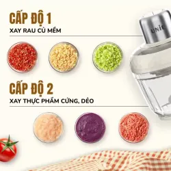 Máy xay thịt UNIE UM366 – 2 cối xay thủy tinh cao cấp, an toàn sức khỏe 573225