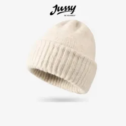 Mũ beanie len trắng dày dặn 763084