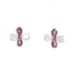 K14WG Bông tai Garnet - Hàng hiệu Chính hãng