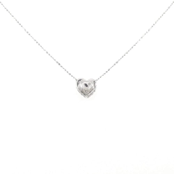 K18WG 2WAY Heart Diamond Necklace 0.09CT - Hàng hiệu Authentic 863108