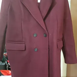 ZARA AUTH + KHOÁC DẠ ĐỎ ĐÔ. SIZE L. 60KG VỪA 925542