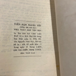 TIỄN DẶN NGƯỜI YÊU - XỐNG CHỤ XON XAO, BÌA VĂN CAO (XB 1973) 495544