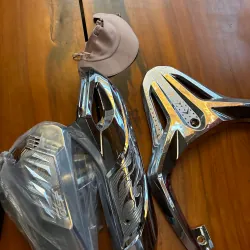 Combo Ốp cảng, mặt nạ, đèn cho các dòng xe SH 2017- 2019 hoặc dòng 2020-2026 màu bạc mới