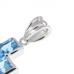 K18WG Đeo chéo Blue Topaz 3.30CT - Hàng hiệu Chính hãng 871215