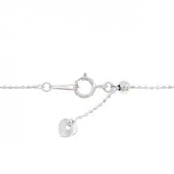 K18WG/750WG Dây chuyền kim cương hình ruy băng 0.27CT - Hàng hiệu Chính hãng 857325