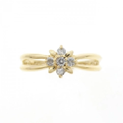 Nhẫn kim cương hoa K18YG 0.10CT 671706