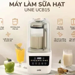 Máy làm sữa hạt UNIE UCB15 dung tích 1.5L, giảm ồn 30%, 10 chức năng nấu 798105