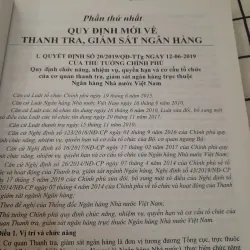 THẨM ĐỊNH TÍN DỤNG- Quy định mới về VAY, CHO VAY, THANH TRA GIÁM SÁT Ngân hàng.  737885