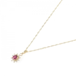 K18YG/750YG Dây chuyền ruby 0.20CT - Hàng hiệu Authentic 858003