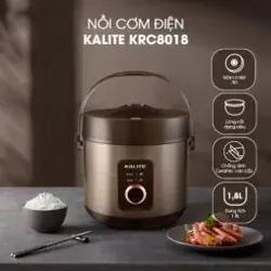 🌾 Kalite KRC8018 – Nồi cơm điện gia đình, cơm chín đều từng hạt, thơm nức 707379