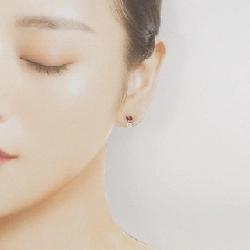 K18YG Bông tai Ruby 0.40CT - Hàng hiệu Chính hãng 869115