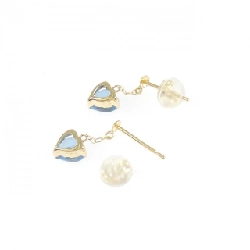 K18YG Bông tai thủy tinh hình trái tim - Hàng hiệu Chính hãng 867046