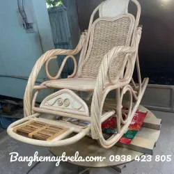 Ghế bập bênh đan mây kèm massage chân 732842