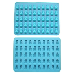 Khuôn silicon làm rau câu, kẹo dẻo chip chip, socola 50 gấu con – Mã số 1222 338667