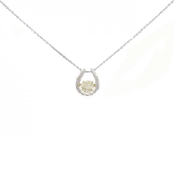 PT900/K18YG/PT850 Dây chuyền kim cương hình móng ngựa 0.40CT - Hàng hiệu Chính hãng