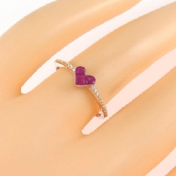 Nhẫn ruby hình trái tim K14WG 0.54CT - Hàng hiệu Authentic 849127