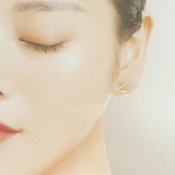 Bông tai kim cương hoa 750YG/K18YG - Hàng hiệu Authentic 863759