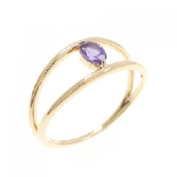 Nhẫn Amethyst K18YG - Hàng hiệu Authentic