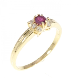 Nhẫn Ruby K18YG - Hàng hiệu Authentic