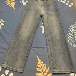 Quần jean nữ ống rộng kiểu dáng retro thời trang mới size M 785797