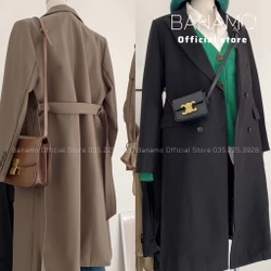 Áo khoác mangto chính hãng Banamo Fashion áo măng tô dáng dài kèm đai 382 498198