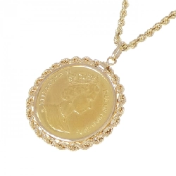 K18YG(枠)/18KTYG Dây chuyền đồng xu - Hàng hiệu Authentic 858449