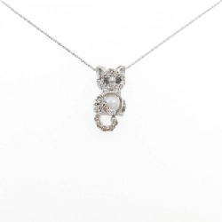 K18WG Dây chuyền ngọc trai Akoya - Hàng hiệu Authentic