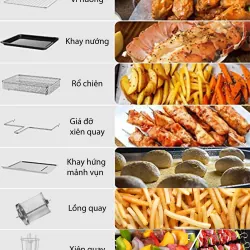 Lò nướng kiêm nồi chiên không dầu UNIE Q37