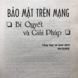 BẢO MẬT TRÊN MẠNG Bí Quyết và Giải Pháp 462422