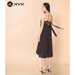 Đầm maxi suông cột nơ sau lưng