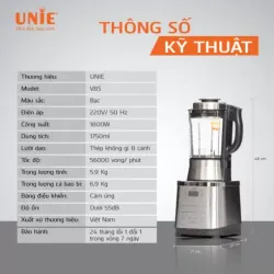 🥛 UNIE V8S – Máy làm sữa hạt 10 chức năng đa năng cho mọi gia đình! 712225