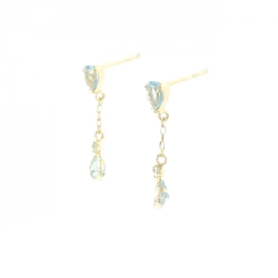 K18YG Blue Topaz Bông tai - Hàng hiệu Chính hãng 868996