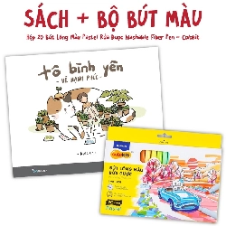 Combo Sách Tô Bình Yên Vẽ Hạnh Phúc + Hộp 20 Bút Lông Màu Pastel Rửa Được Washable Fiber Pen - Colokit SWM-C008 (2022) - Kulzsc