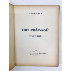 Thơ pháp ngữ tuyển dịch - Lãng Nhân