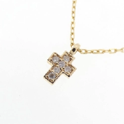 K18YG Dây chuyền kim cương chéo 0.03CT - Hàng hiệu Authentic 859449