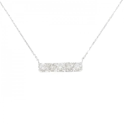 Dây chuyền kim cương PT900/K18WG 0.80CT - Hàng hiệu Authentic