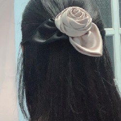 cặp tóc lụa hoa hồng pháp