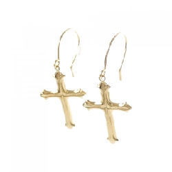 K18YG Khuyên tai chéo - Hàng hiệu Authentic 867570