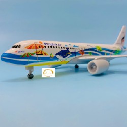 MÔ HÌNH MÁY BAY 20CM BANGKOK AIR A320 AIRBUS CAO CẤP CÓ BÁNH XE TỈ LỆ CHUẨN ĐẸP 8215