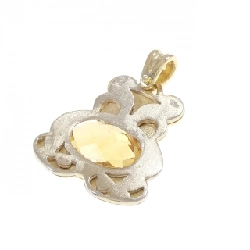 Mặt dây chuyền Citrine 750YG/750WG - Hàng hiệu Authentic 866075