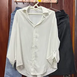 Áo sơmi trắng freesize - The Delia 558439